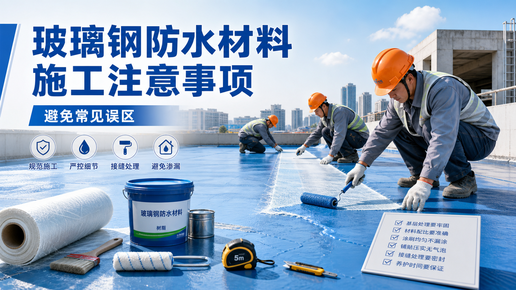 玻璃钢防水材料施工注意事项，避免常见误区 曲靖 版